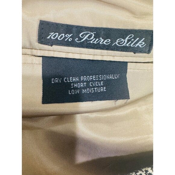 Vintage Kingsridge Mens Tweed Herringbone Blazer Sports Coat 100% Pure Silk - Picture 7 of 10